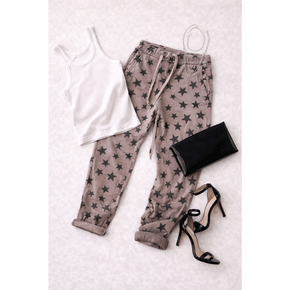 Venti 6 Star Print Stretch Joggers
